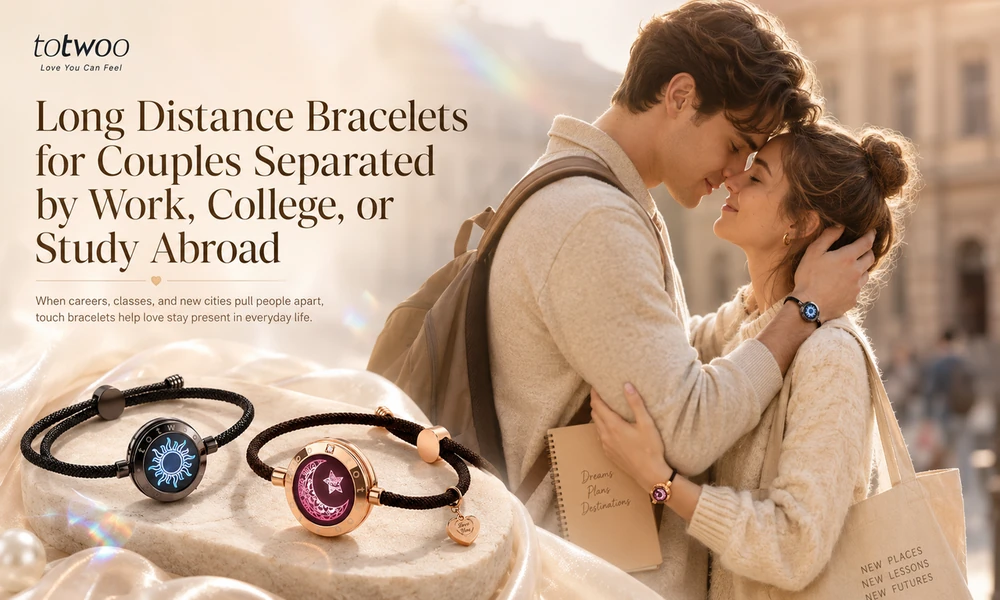 Long Distance Bracelets for Couples Separated by Work, College, or Study Abroad